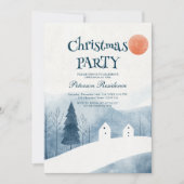 エレガントな冬の風景　クリスマス・パーティー 招待状 (正面)