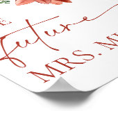 エレガントな冬 未来のミセス ブライダルシャワーサイン ポスター (角)