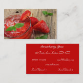 エレガントな凍らされたいちごの飲み物 名刺 (正面/裏面)