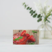 エレガントな凍らされたいちごの飲み物 名刺 (スタンド正面)