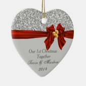 エレガントな初めてのクリスマスは一緒にきらきら光る飾ります セラミックオーナメント (右)