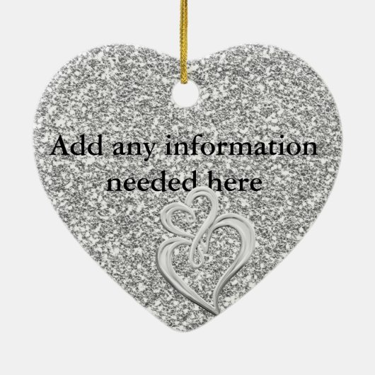エレガントな初めてのクリスマスは一緒にきらきら光る飾ります セラミックオーナメント (裏面)