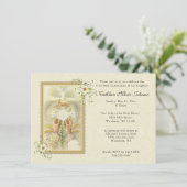 エレガントな初めての聖体拝領招待状 招待状 (スタンド正面)