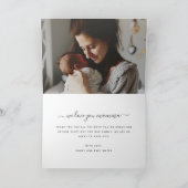 エレガントな初母の日カスタム写真コラージュ カード (内部)