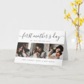 エレガントな初母の日カスタム写真コラージュ カード (黄色い花)