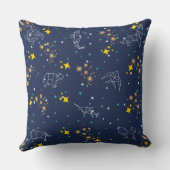 エレガントな動物の絵と青い空の子供たち クッション (裏面)