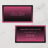 エレガントな勾配のスタイルのピンクおよび黒 名刺 (正面/裏面)