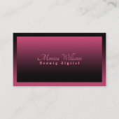 エレガントな勾配のスタイルのピンクおよび黒 名刺 (正面)