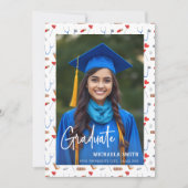 エレガントな医療看護師スクリプト写真卒業生 案内状 (正面)