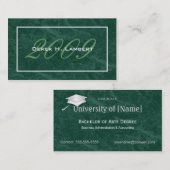 エレガントな卒業の名刺- 2009年のクラス コーリングカード (正面/裏面)