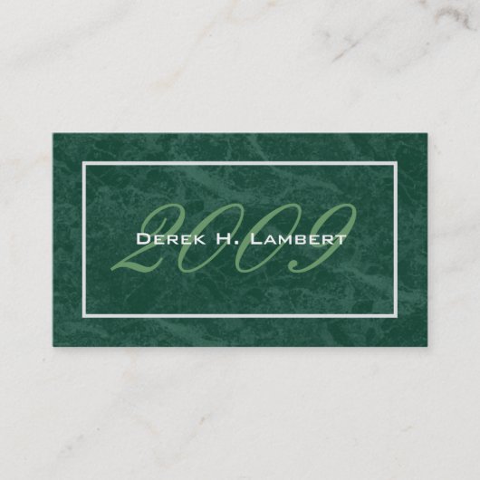 エレガントな卒業の名刺- 2009年のクラス コーリングカード (正面)