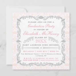 エレガントな卒業の招待状の発表 招待状