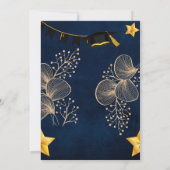 エレガントな卒業カード 招待状 (裏面)