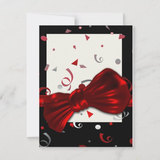 エレガントな卒業パーティフォーマルパーティ 招待状 (正面)