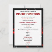 エレガントな卒業パーティフォーマルパーティ 招待状 (裏面)