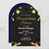 エレガントな卒業パーティー テンプレート (正面/裏面)