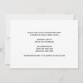 エレガントな卒業パーティー ブラックゴールド 2025年卒業生 招待状 (裏面)