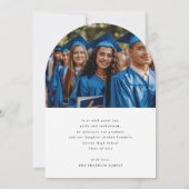 エレガントな卒業写真 卒業発表カード 招待状 (裏面)