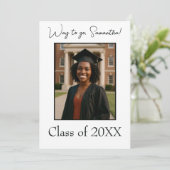 エレガントな卒業写真 現代的 招待状 (スタンド正面)