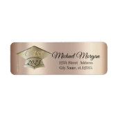 エレガントな卒業帽コーパー ラベル (正面)