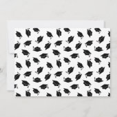 エレガントな卒業式の帽子と写真のパーティー 招待状 (裏面)