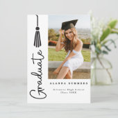 エレガントな卒業式招待状 招待状 (スタンド正面)