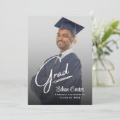 エレガントな卒業招待状カード 招待状 (スタンド正面)