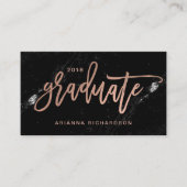 エレガントな卒業生|の大理石の写真の挿入物の名刺 コーリングカード (正面)