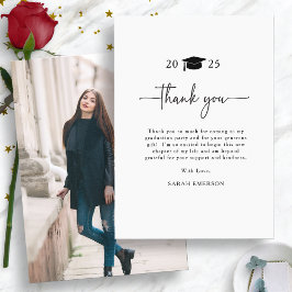 エレガントな卒業生 サンキューカード