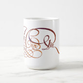 エレガントな原稿の分Pin コーヒーマグカップ (中央)