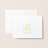 エレガントな原稿の署名ビジネスロゴの実質の金ゴールド 箔カード (裏面封筒付き)