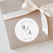 エレガントな台本書道結婚式のお気に入りクラシック ラウンドシール