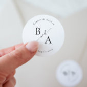 エレガントな台本書道結婚式のお気に入りクラシック ラウンドシール