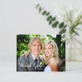 エレガントな台本結婚の感謝ポストカード ポストカード (スタンド正面)