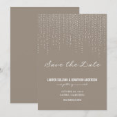 エレガントな吊り下げ照明のSave the Date 招待状 (正面/裏面)