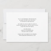 エレガントな同じ愛新しい計画の日程変更写真 案内状 (裏面)