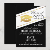 エレガントな同窓会デザイン 招待状 (正面/裏面)