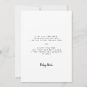 エレガントな名付け親にお願いするカードの提案 招待状 (裏面)