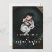 エレガントな名付け親にお願いする提案カード 招待状 (正面)