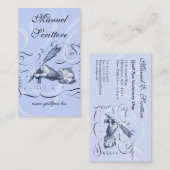 エレガントな名刺の文房具の店/本屋 名刺 (正面/裏面)