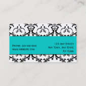 エレガントな名刺の水の青のダマスク織 名刺 (裏面)