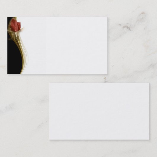 エレガントな名刺はとの上がりました 名刺 (正面/裏面)