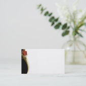 エレガントな名刺はとの上がりました 名刺 (スタンド正面)