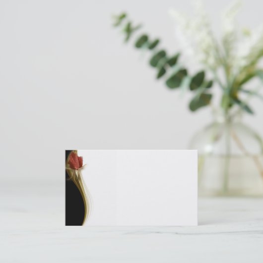 エレガントな名刺はとの上がりました 名刺 (スタンド正面)