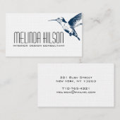 エレガントな名刺-ハチドリ 名刺 (正面/裏面)