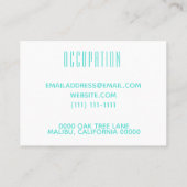 エレガントな名刺 名刺 (裏面)