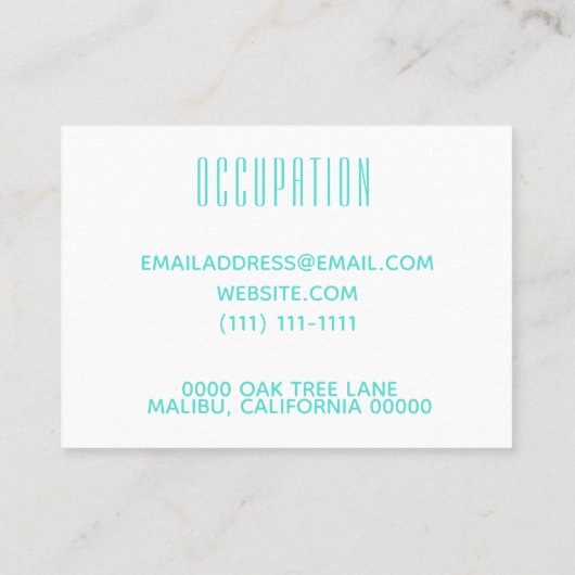 エレガントな名刺 名刺 (裏面)