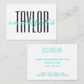 エレガントな名刺 名刺 (正面/裏面)