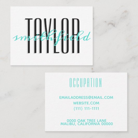 エレガントな名刺 名刺 (正面/裏面)