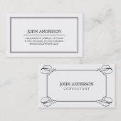 エレガントな名刺 名刺 (正面/裏面)